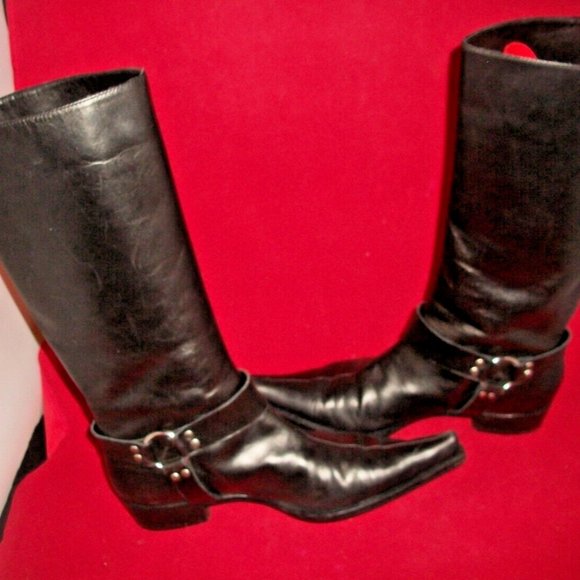 Sergio Rossi Shoes - Sergio Rossi Luxury Italian Version of American Western Harness Boots
